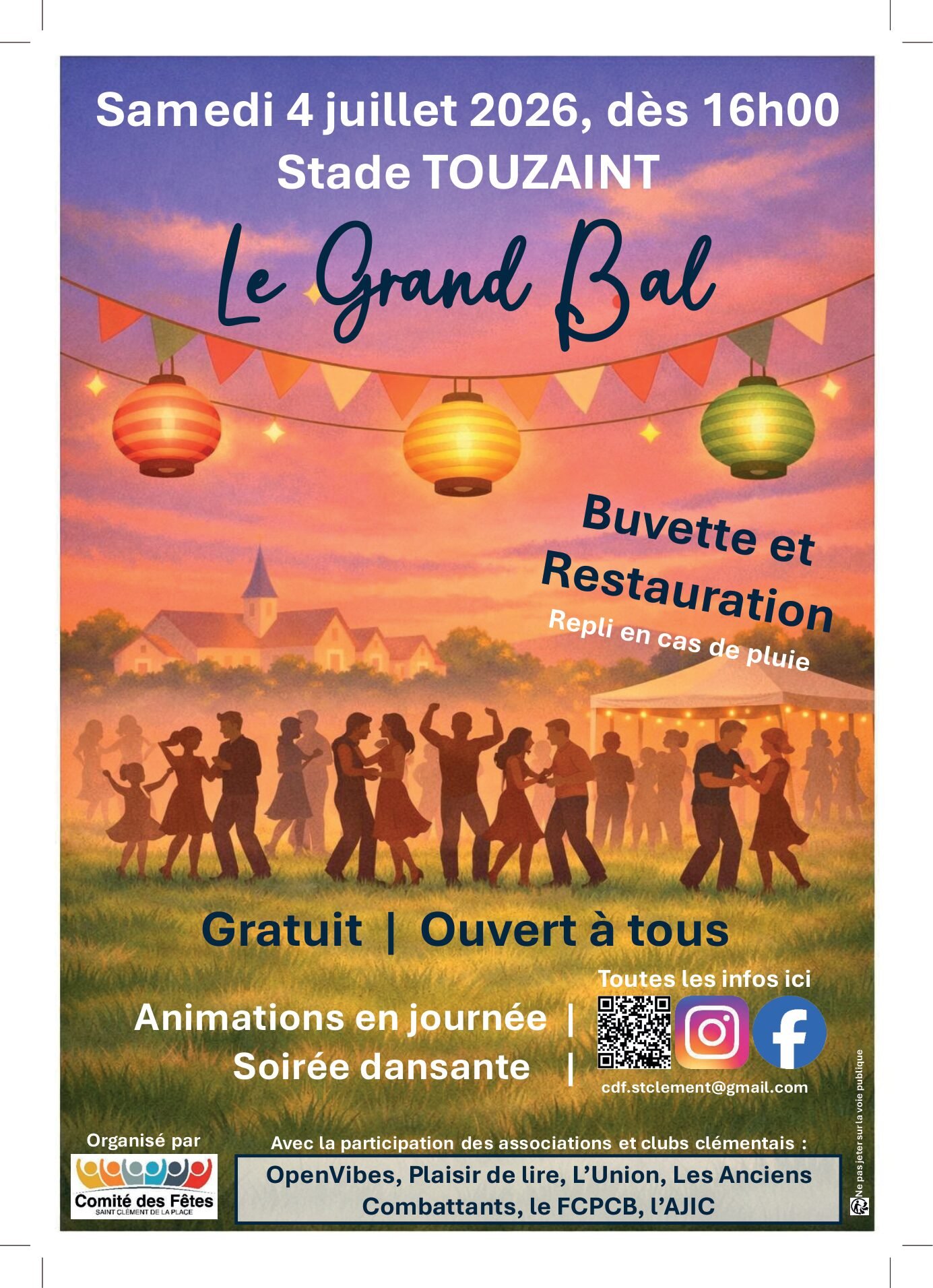 L’AJIC participe au Grand Bal de Saint-Clément-de-la-Place !